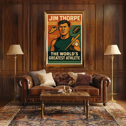 Jim Thorpe Legendary Athlete Poster