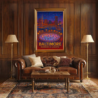 Baltimore Harbor Of Lights Poster