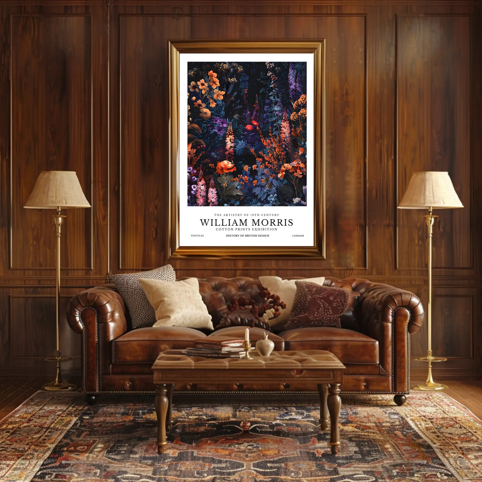 William Morris Cotton Prints Exhibition Poster