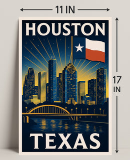 Houston, Texas Skyline Poster PosterGoat