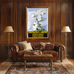 Winter Sports Adventure in Spain Travel Poster PosterGoat