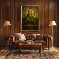 Saint Finbar Vintage Art Religious Cultural or Heritage Poster