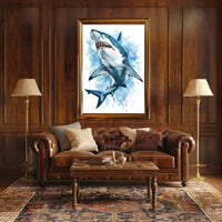 Majestic Shark Illustration Poster