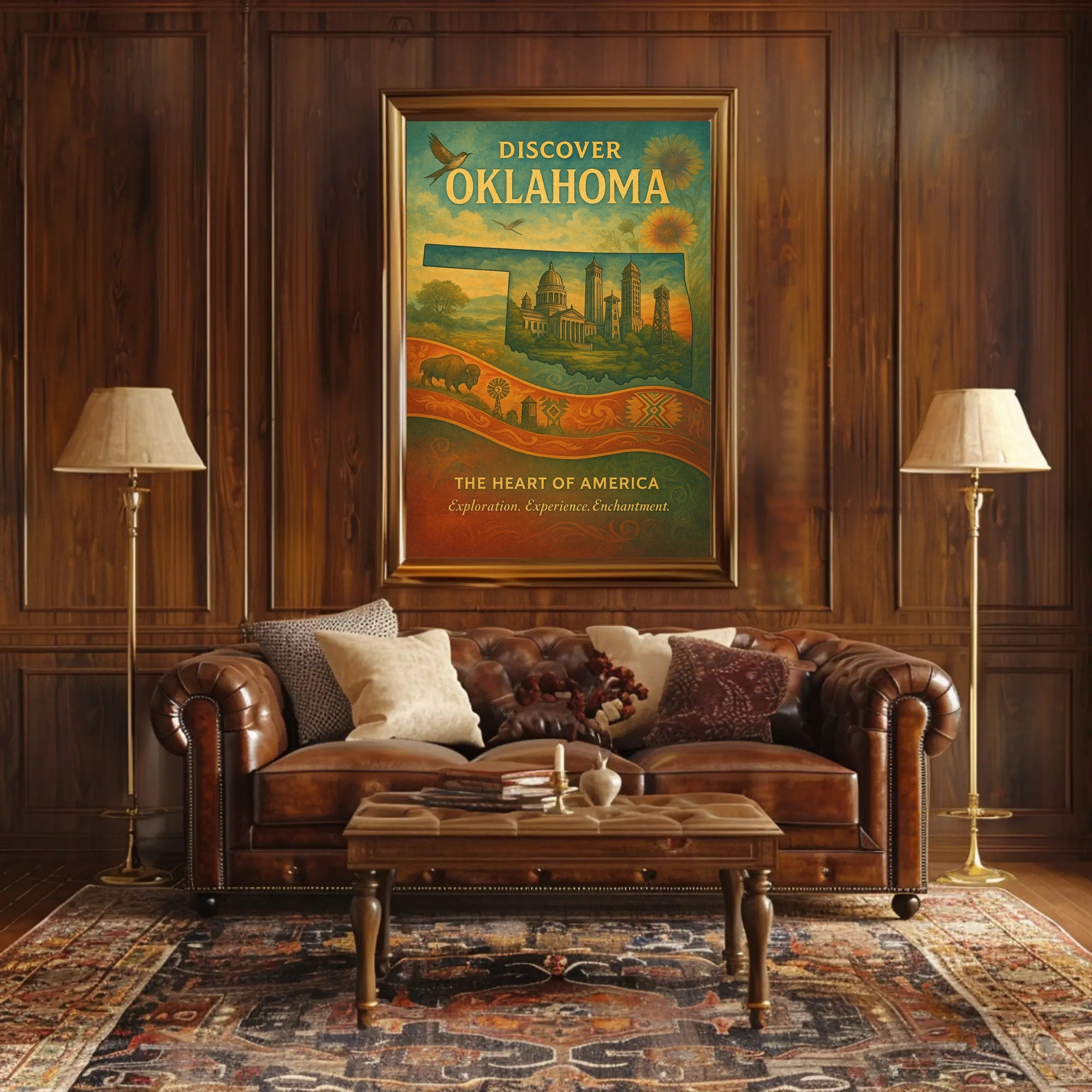 Discover Oklahoma Wall Art Print Decor PosterGoat