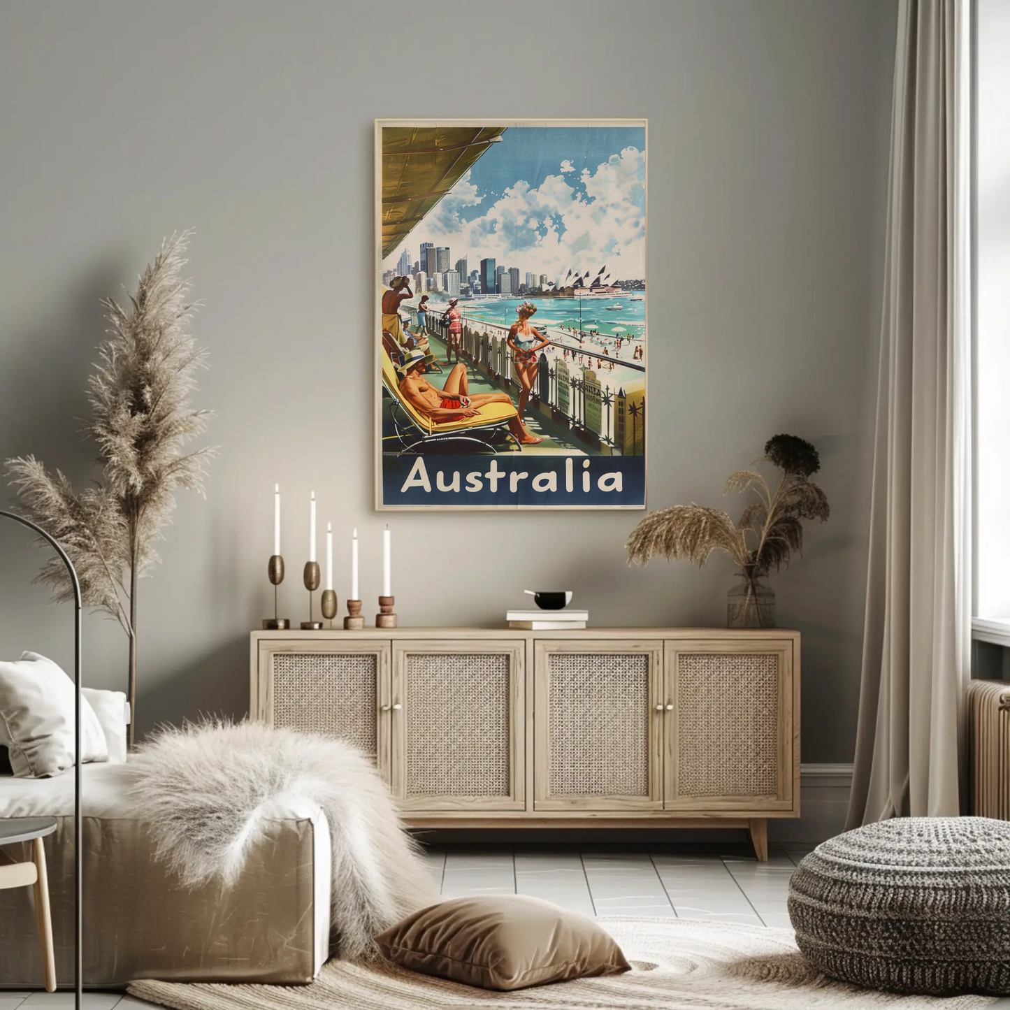 Australia Beach Vintage Poster Retro