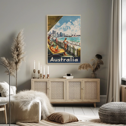 Australia Beach Vintage Poster Retro