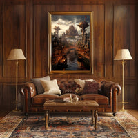 Steampunk Cityscape Poster