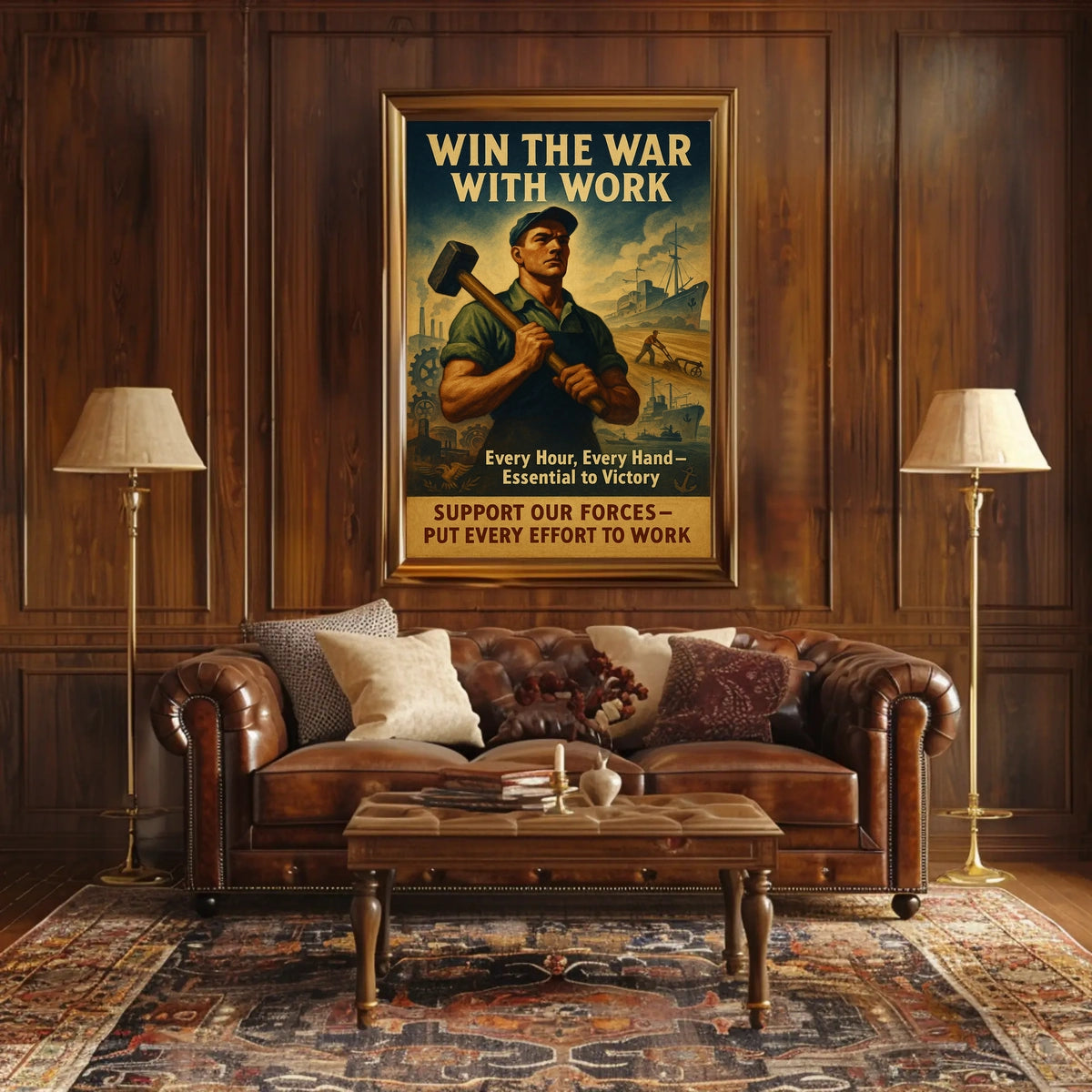 Win the War with Work Poster