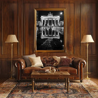 Brandenburg Gate Berlin Night Photorealistic Poster Print