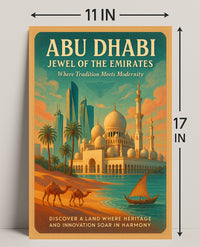 Abu Dhabi Jewel of the Emirates Cultural or Heritage Poster