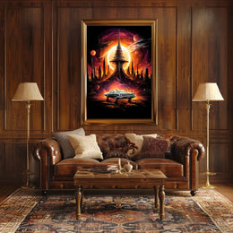 Retro Futurism Dreamscape Retro Poster