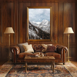 Majestic Winter Peaks Poster National Park Poster