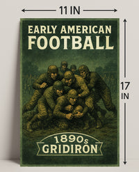 Early American Football 1890s Gridiron Poster PosterGoat