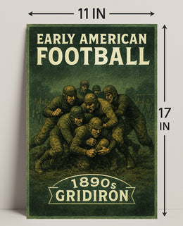 Early American Football 1890s Gridiron Poster PosterGoat