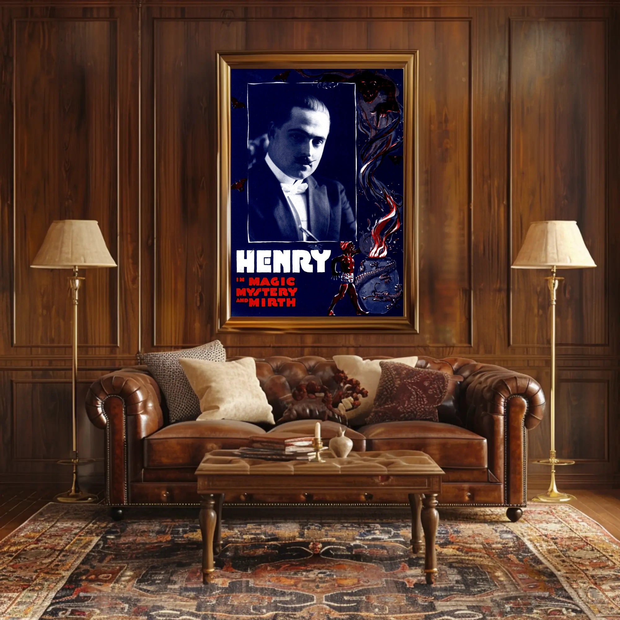 Henry's Mystical Magic Show Vintage Artistic Poster