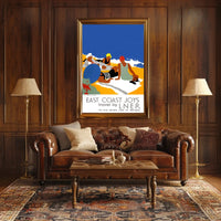East Coast Joys Sun-Bathing Poster