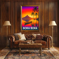 Bora Bora Sunset Poster