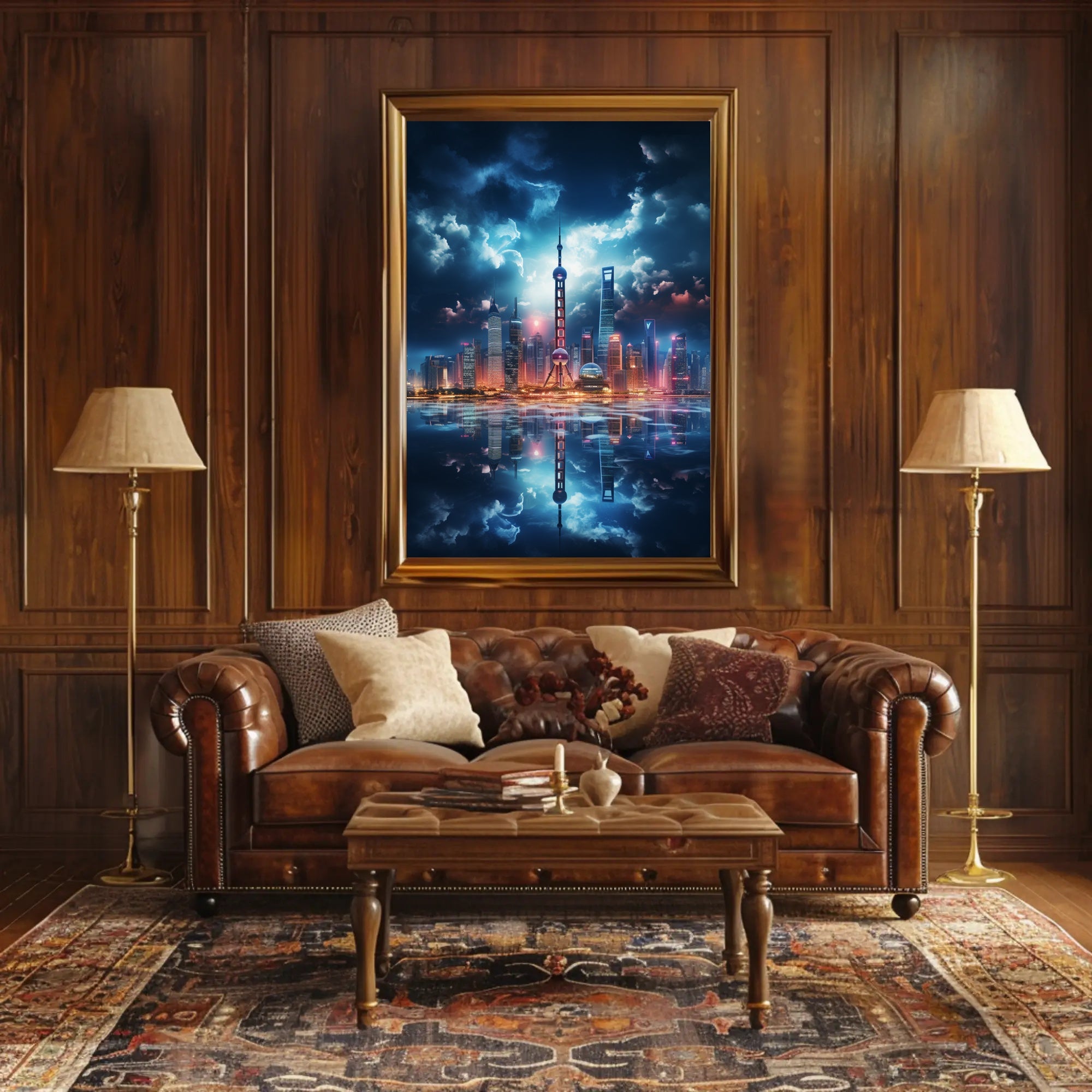 Reflections Of A Modern Skyline Modern Poster
