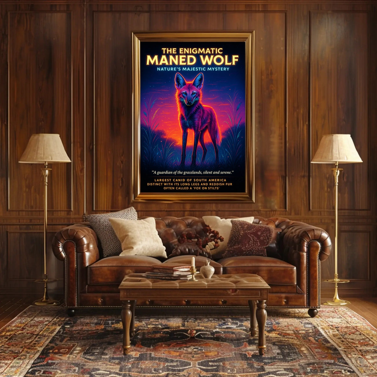 The Enigmatic Maned Wolf Poster