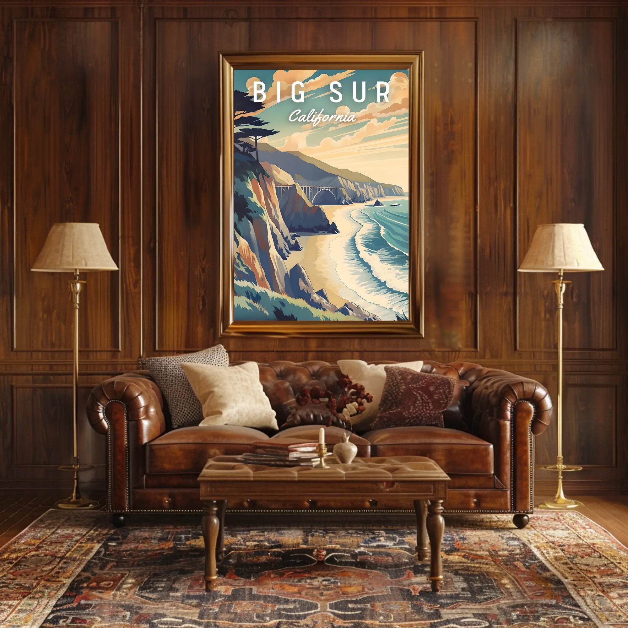 Big Sur Scenic Art Travel Poster