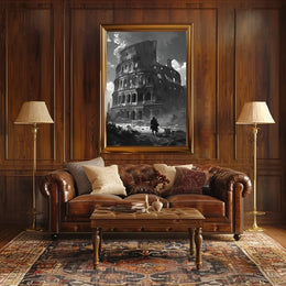 Roman Colosseum Post-Apocalyptic Warrior Art Poster