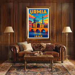 Urmia, Iran Vibrant Travel Poster