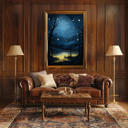 Starry Night Reflection Poster PosterGoat