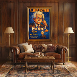 Einstein Relativity Vintage Academic Poster
