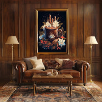 Cozy Holiday Beverage Art Print - Abstract or Artistic Poster