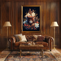 Cozy Holiday Beverage Art Print - Abstract or Artistic Poster