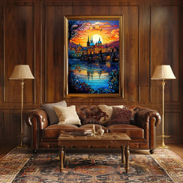 European Cityscape with Gothic Flair Travel Poster