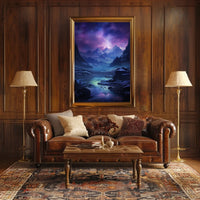 Celestial Mountain Landscape Poster