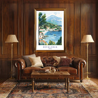 Kefalonia Coastal Tranquility Travel Poster PosterGoat