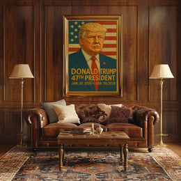 Trump Threads Unity Patriotic Surreal Poster