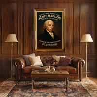 James Madison Presidential Legacy Vintage Historical Poster PosterGoat