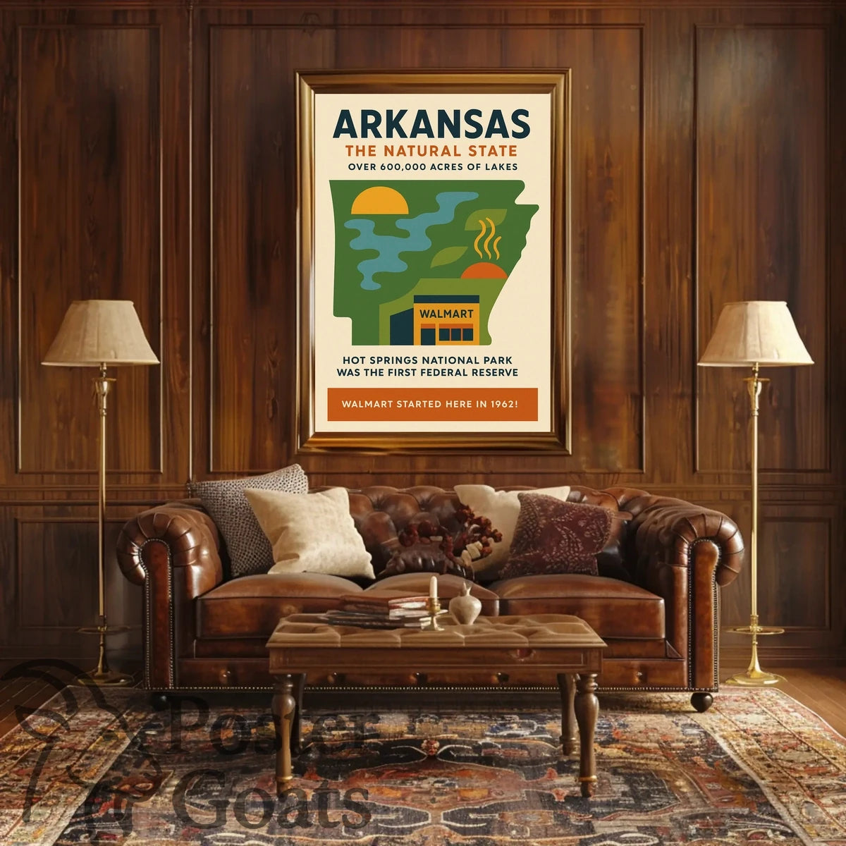 Arkansas Vintage Travel Poster: Nature and History Celebrated