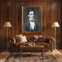Abraham Lincoln Top Hat Desk Poster Historical Artwork PosterGoat