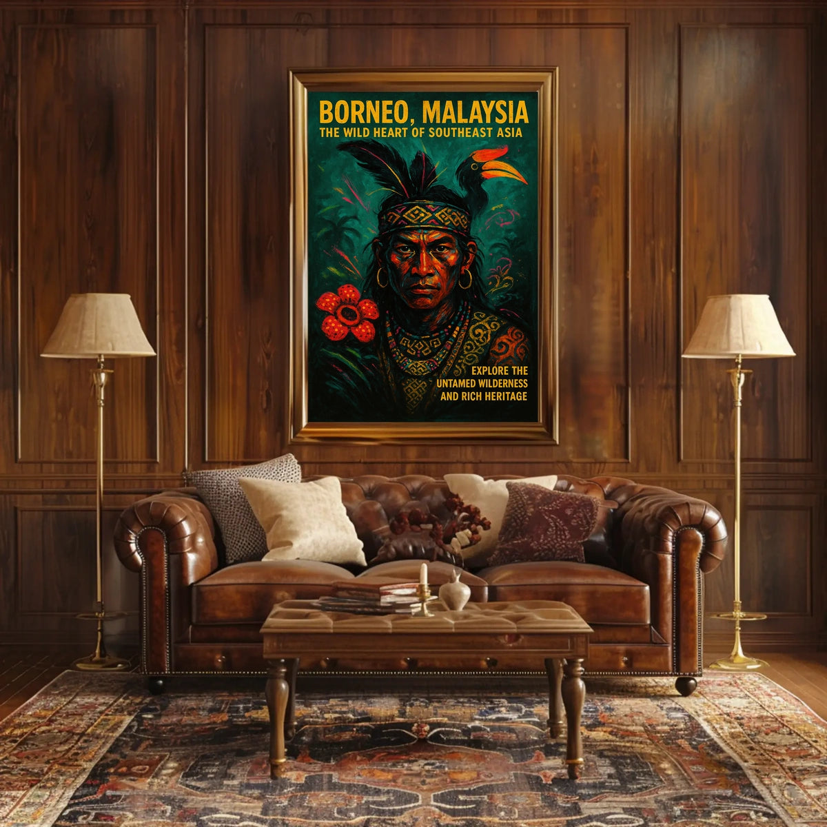 Borneo Malaysia Indigenous Culture Heritage Poster