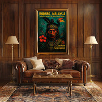 Borneo Malaysia Indigenous Culture Heritage Poster