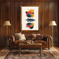 Vibrant Nature-Inspired Abstract Art Poster