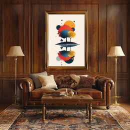 Vibrant Nature-Inspired Abstract Art Poster