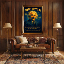 Albert Einstein Inspirational Vintage Science Poster