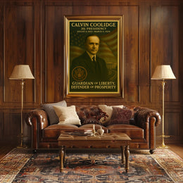 Calvin Coolidge Portrait Guardian of Liberty Historical Poster
