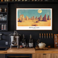 Pinnacles Desert Surreal Landscape Travel Poster