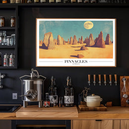 Pinnacles Desert Surreal Landscape Travel Poster