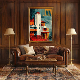 Lima Architectural Abstraction Poster