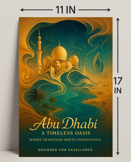 Abu Dhabi Timeless Oasis Elegance Cityscape Poster