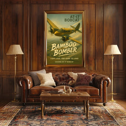 AT-17 Bobcat in Flight WWII Poster