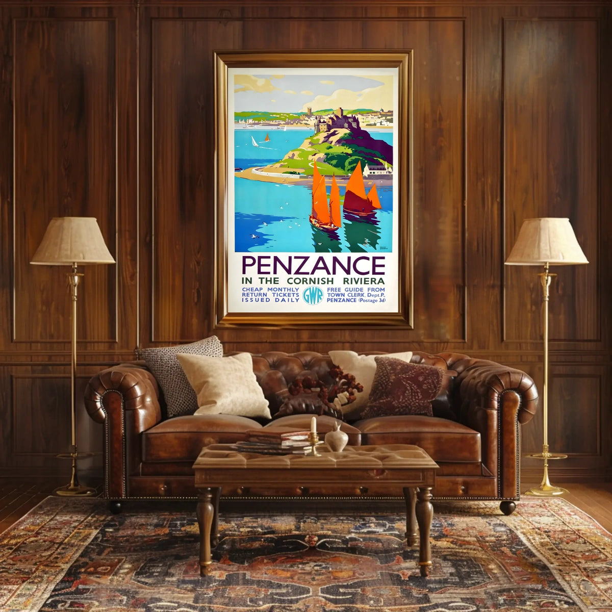 Penzance In The Cornish Riviera Poster