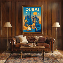 Discover Dubai Description Experience the vibrant blend of tradition Poster